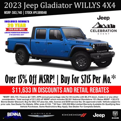 2023 Jeep Gladiator WILLYS 4X4