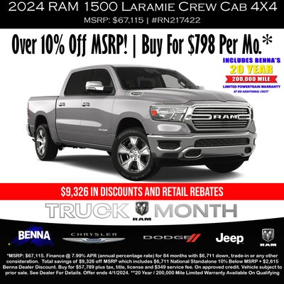 2024 RAM 1500 Laramie Crew Cab 4X4